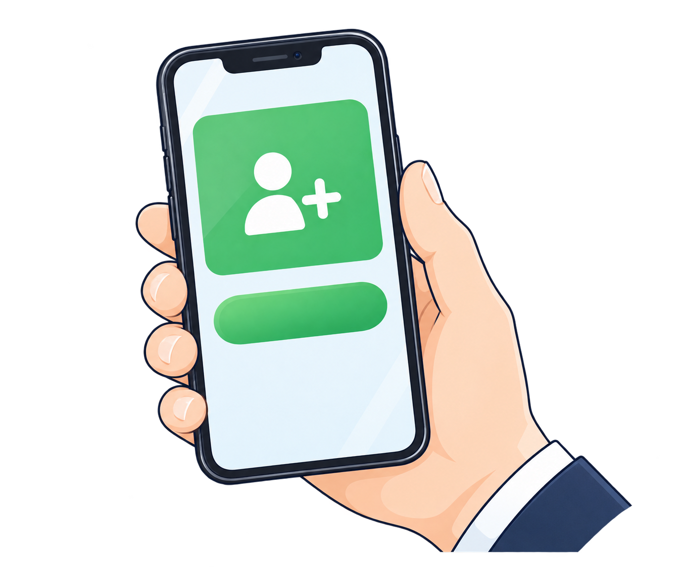 スマートフォンで友だち追加するイメージ